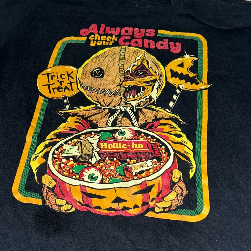 Halloween Trick ‘r Treat Graphic Tee "Always Check Your Candy" - Picture 3 of 4